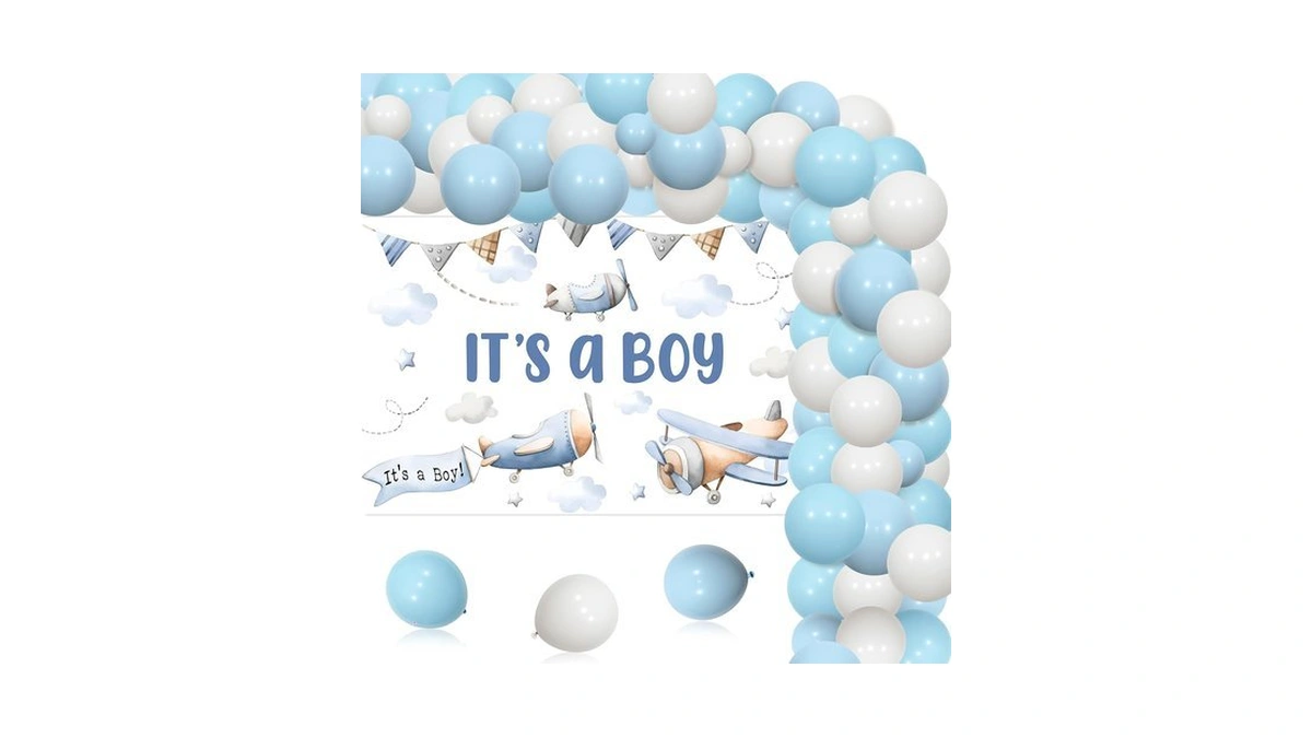 Wonmelody Airplane Baby Shower Decorations For Boys Vintage Airplane Baby