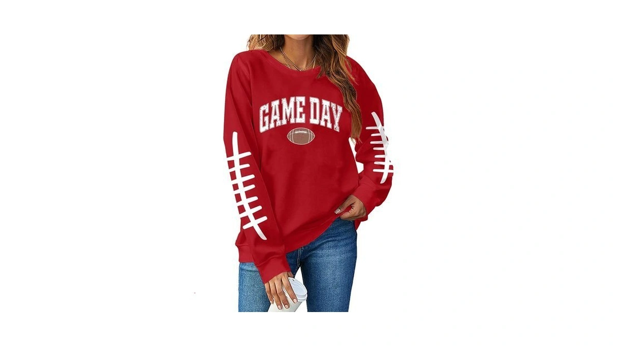 Game Day Sweatshirts For Women Football Sweatshirts Football Pullover Tops