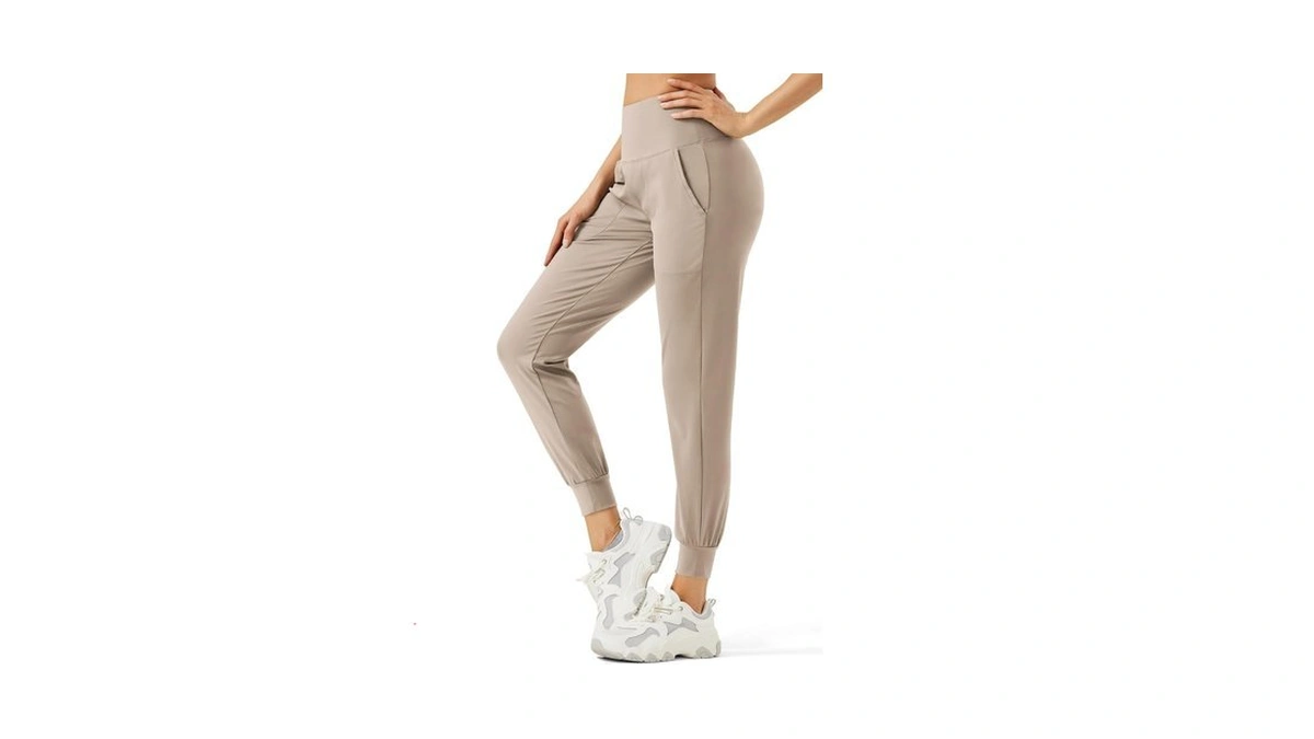Rewkoy Women's Lightweight Joggers Quick Dry Tapered Athletic Pants With