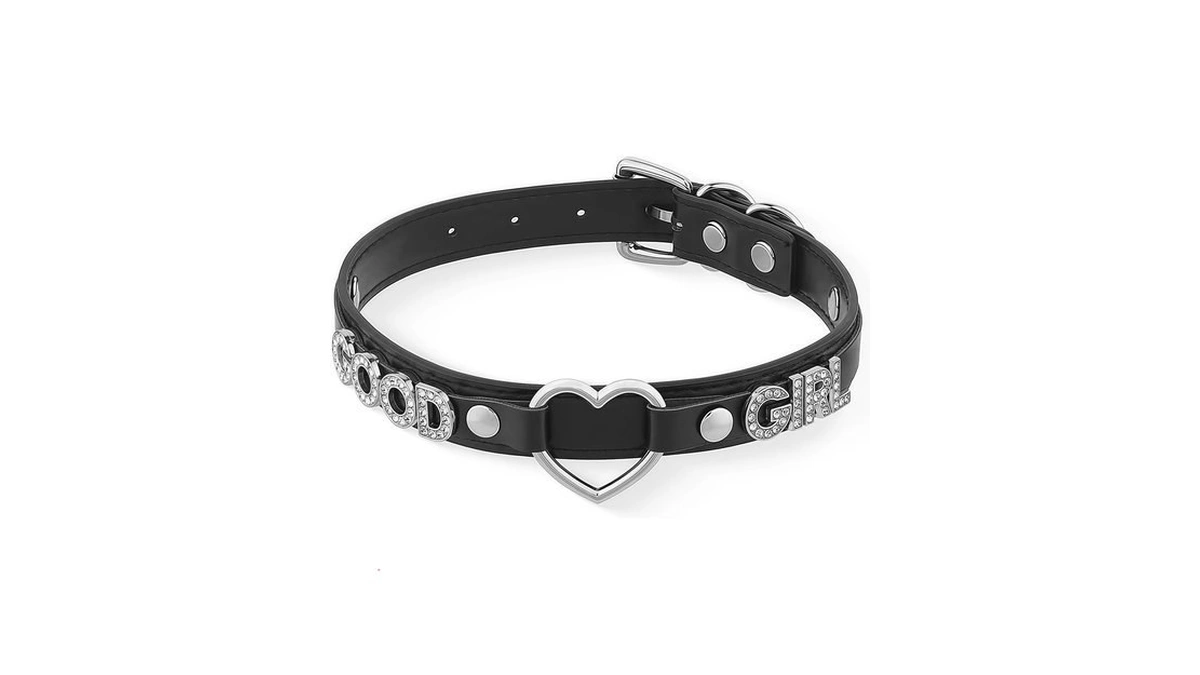 Yeconire Gothic Leather Choker For Women, Pu Leather Adjustable Neck