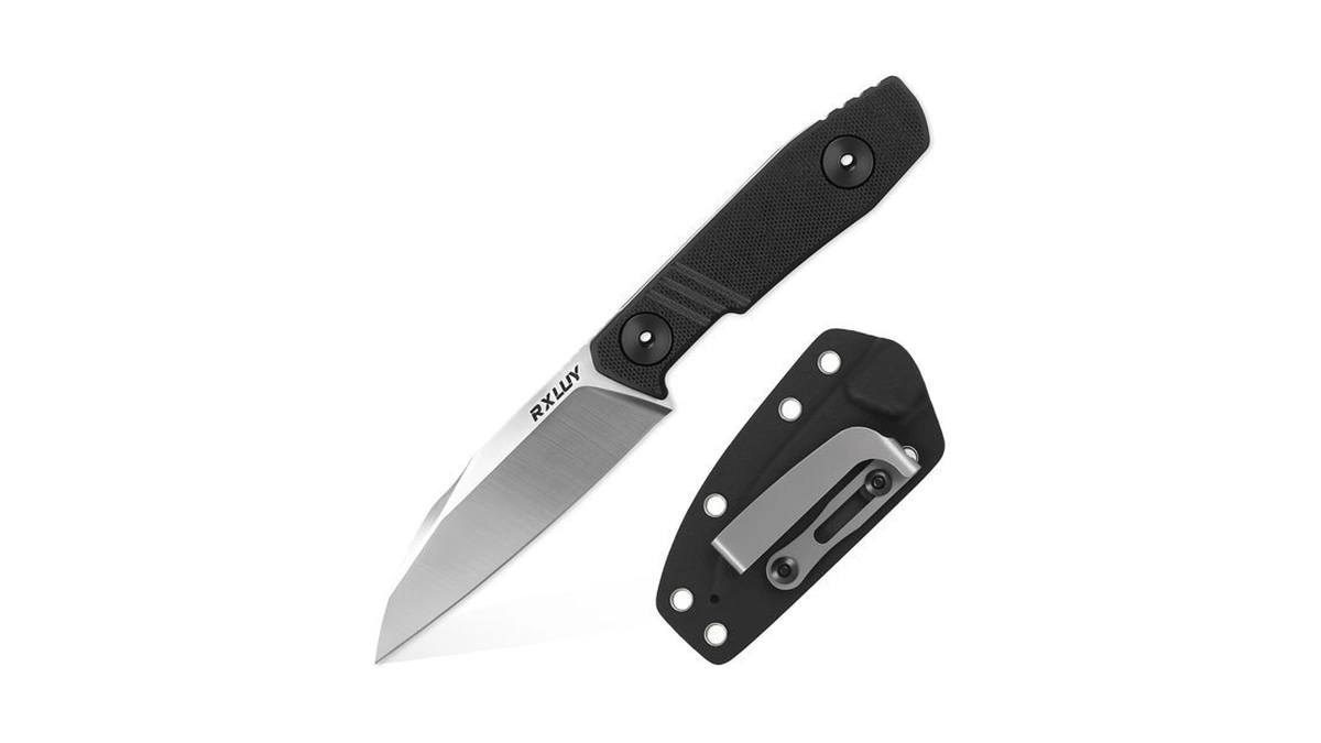 Amazon code: Rxluy Fixed Blade Knife With Sheath, 14c