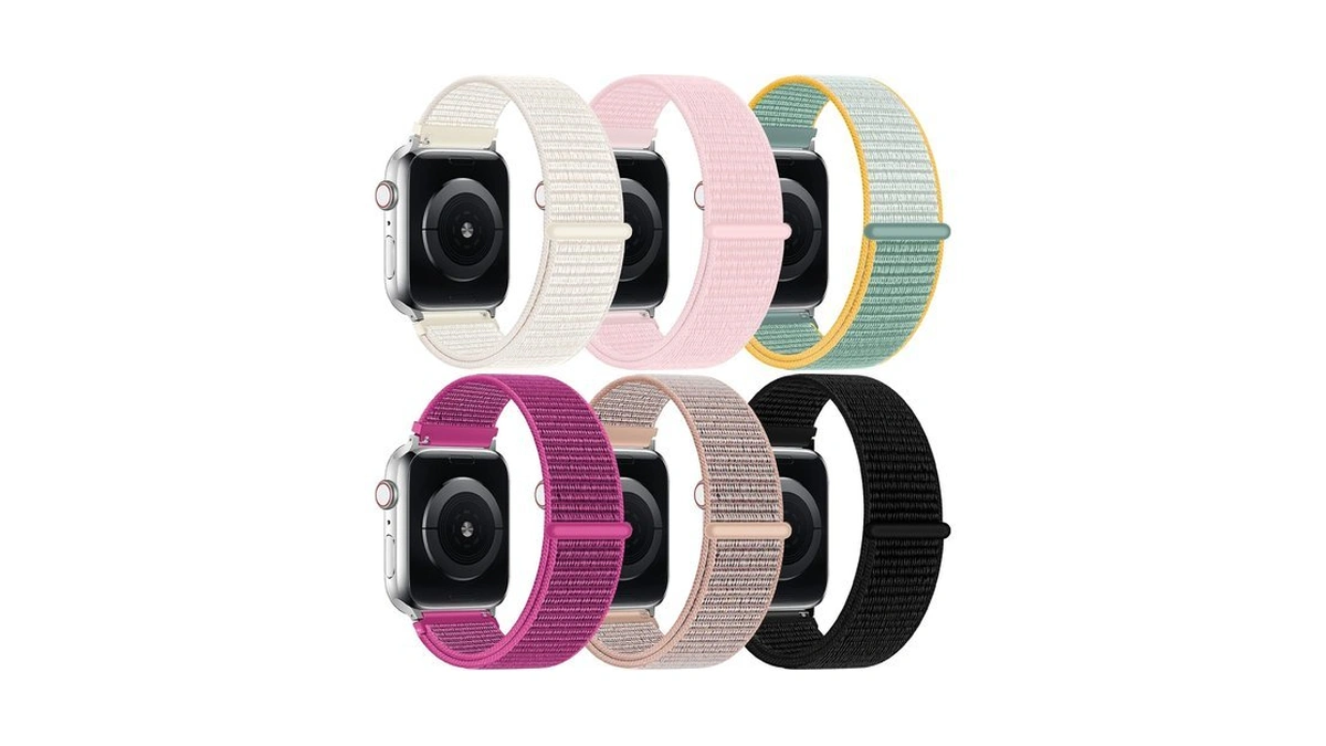 Onfnz 6 Pack Nylon Bands Compatible With Apple Watch Bands