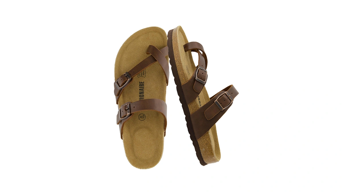 Cushionaire Luna Sandals For Women, Cork Footbed Womens Sandals For