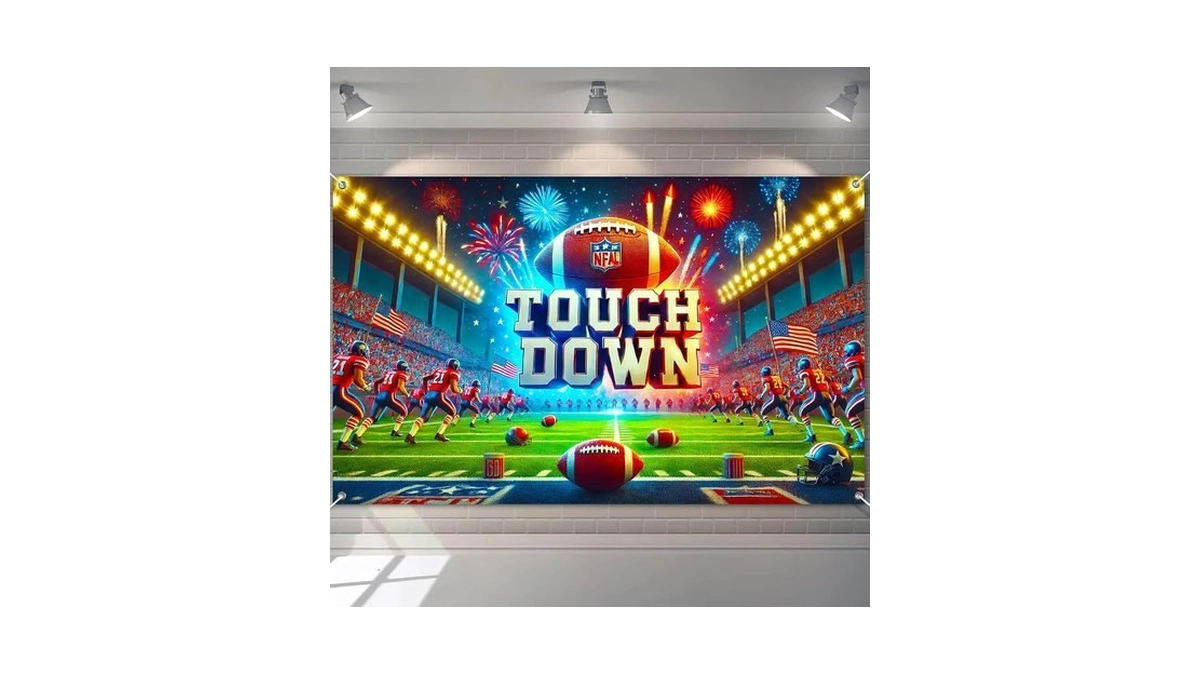 Blissyard Touchdown Stadium Celebration Backdrop 71x43 Inch Football Field Photography