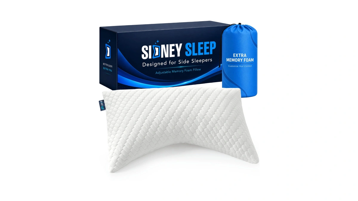 Sidney Sleep Adjustable Curved Pillows For Neck And Shoulder Support