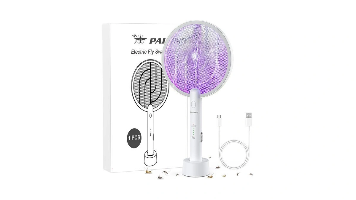 Palone Electric Fly Swatter 4000v Bug Zapper Racket Dual Modes