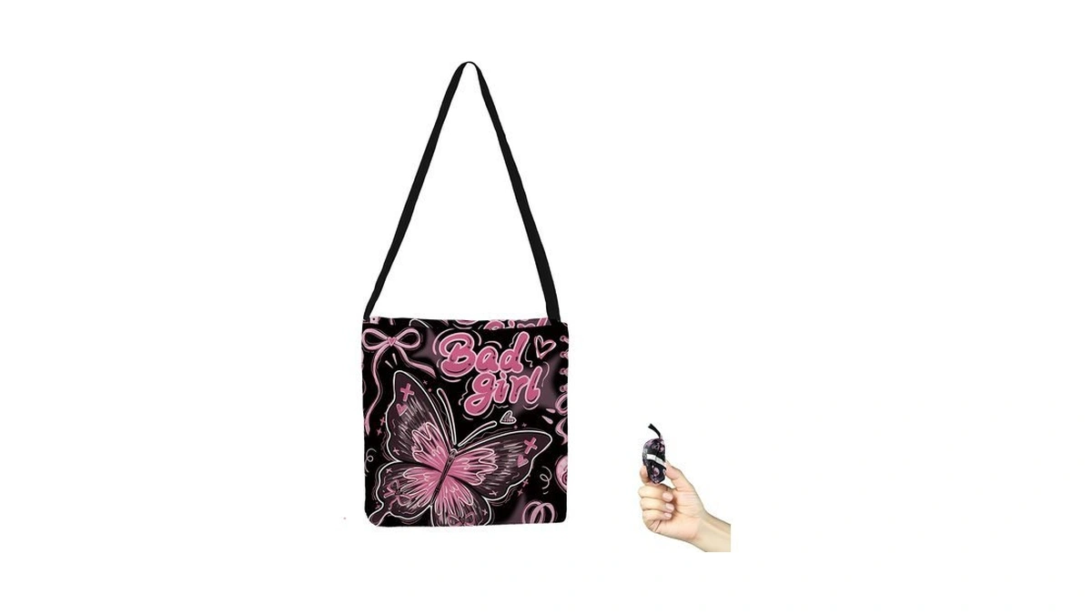 Beegreen Butterfly Ultimate Crossbody Tote Bag - Reusable Grocery Shopping