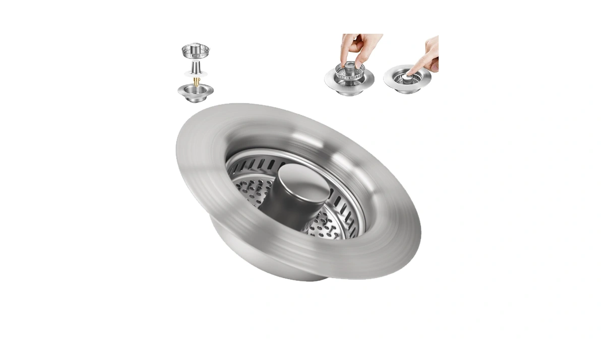 Kitchen Sink Drain Strainer, 304 Stainless Steel Sink Drain Plug,