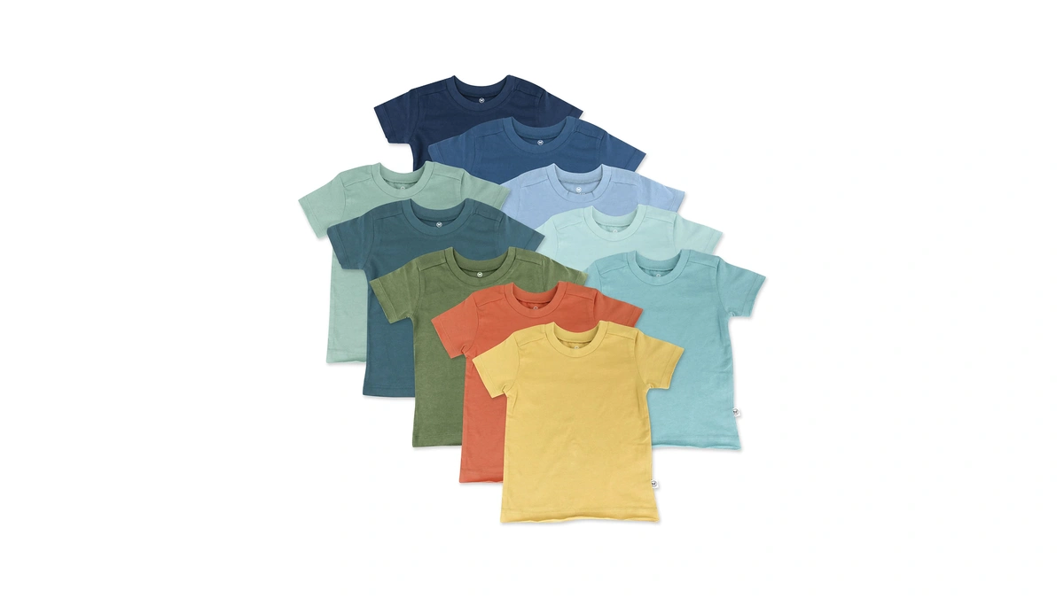 Honestbaby Organic Cotton Short Sleeve Crew Neck T-shirt 10 Pack