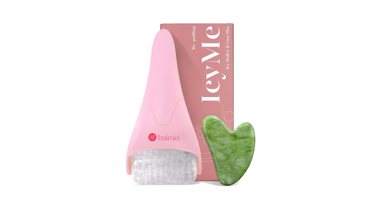 Baimei Icyme Ice Roller For Face & Gua Sha Set,