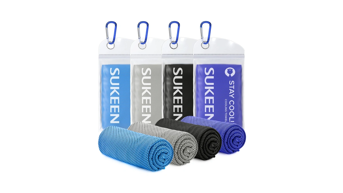 Sukeen 4 Pack Cooling Towels (40"x 12"), Cooling Neck Wraps,