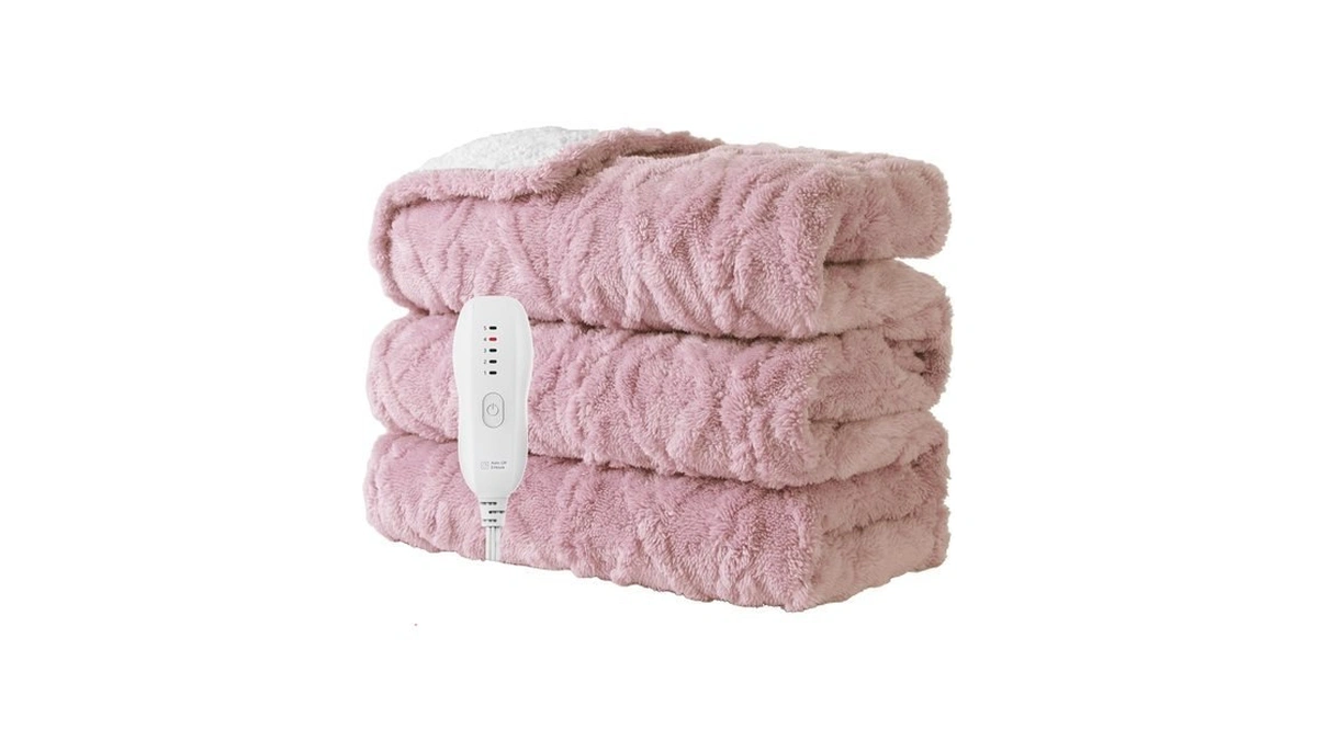 Aheadpret Heated Blanket 50''x60'', Soft Heated Throw Blanket,pink