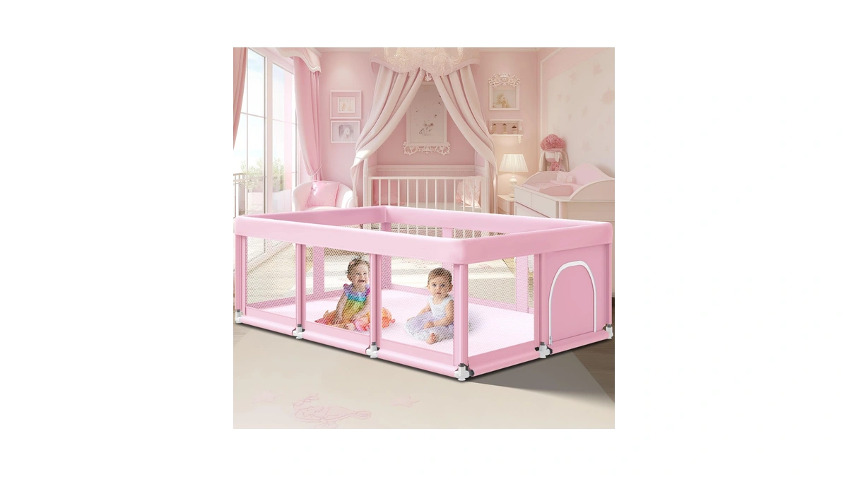Fshibila 74" ×50" Large Baby Playpen, Baby Playard For Babies