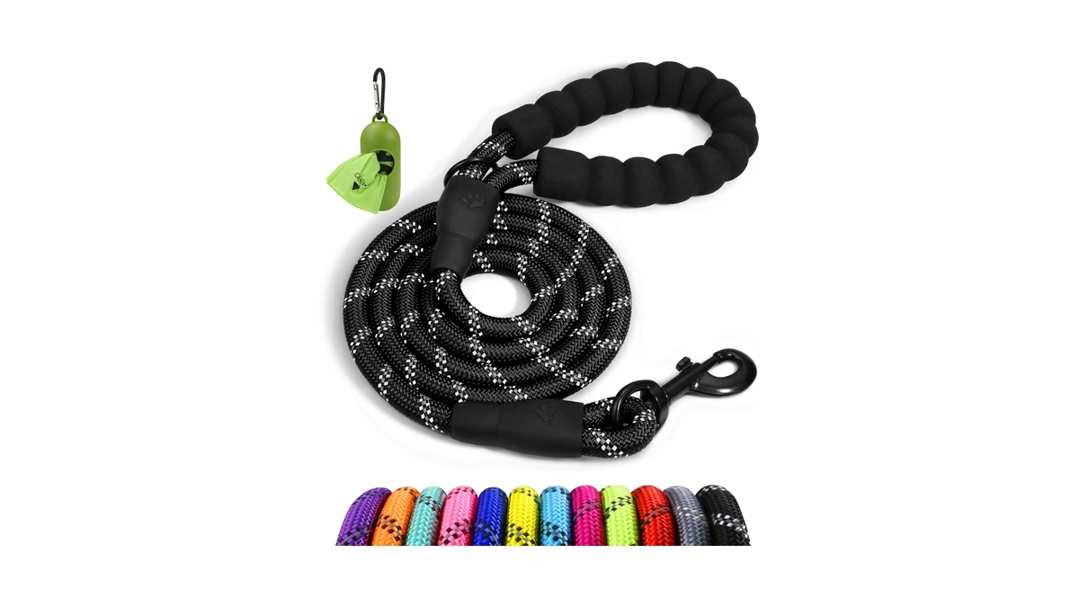 Taglory Rope Dog Leash For Medium Large Dogs, 6 Ft