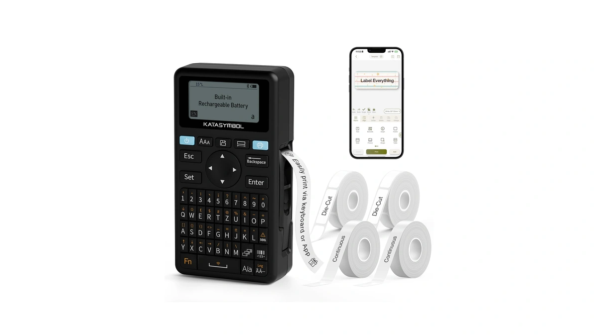 Supvan E11 Keyboard & Bluetooth Label Maker Machine With 4