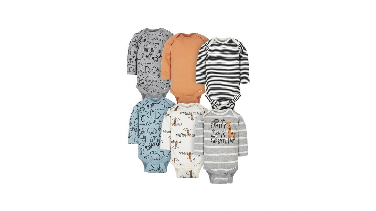 Gerber Baby Boys 6-pack Long-sleeve Onesies Bodysuit And Toddler T-shirt