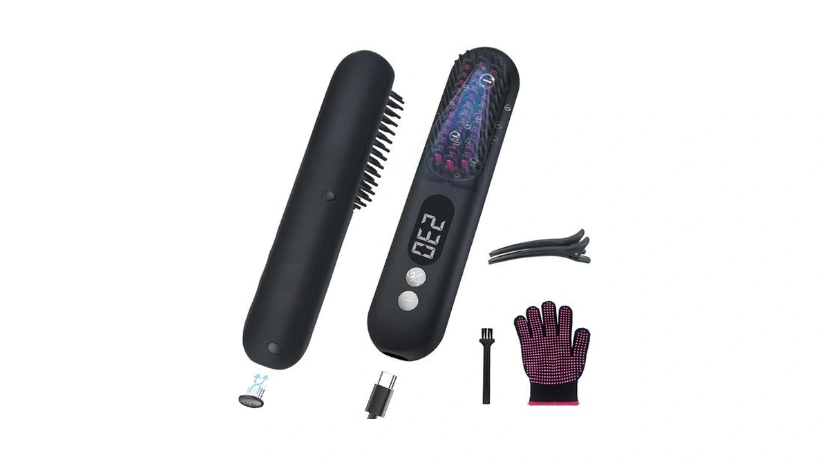 New Go Brush Pro 2026 - Portable Hair Straightener Brushs