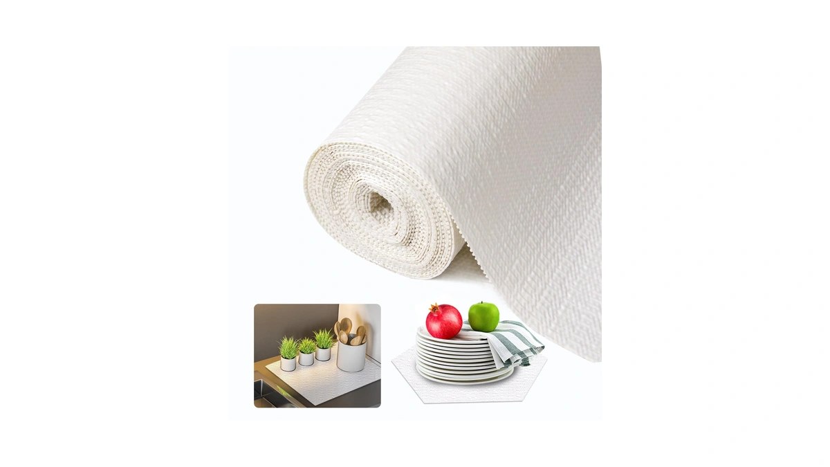 Beautysaid Shelf And Drawer Liner For Kitchen Cabinet Non Adhesive
