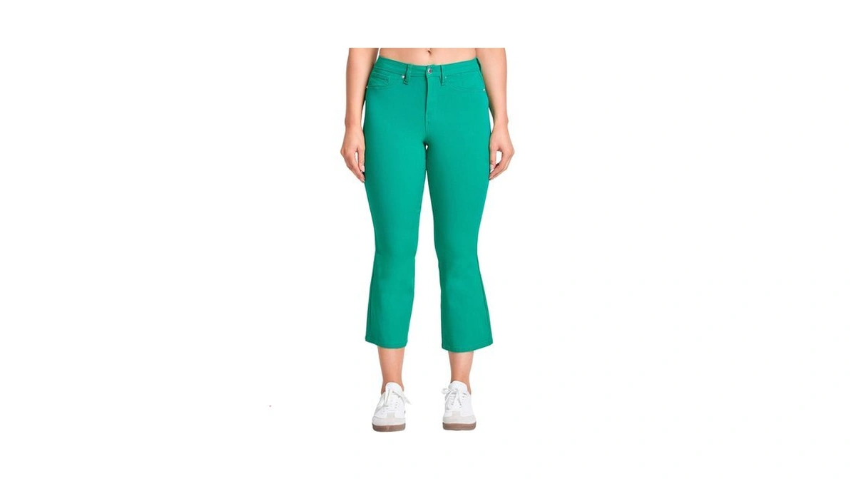 Ymi Jeans Hyperstretch Cropped Mini Boot, Caribbean, S