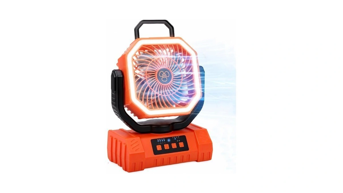 Fygurso Camping Fan Rechargeable, Portable Oscillating Tent Fan 20000mah