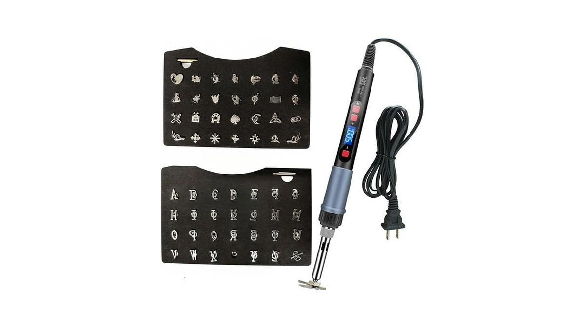 Electric Branding Iron With Temperature Display – 55pcs 5/8" Interchangeable