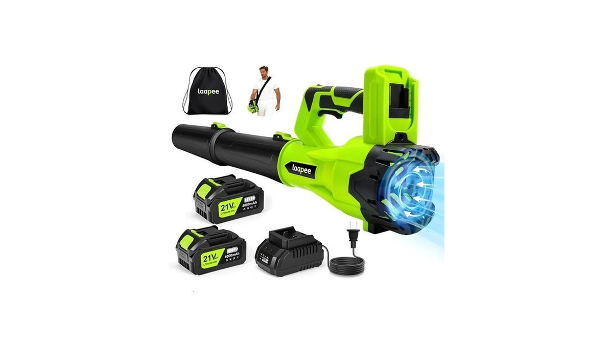 Leaf Blower Cordless 650cfm With 2x4.0ah Battery Powered And Fast