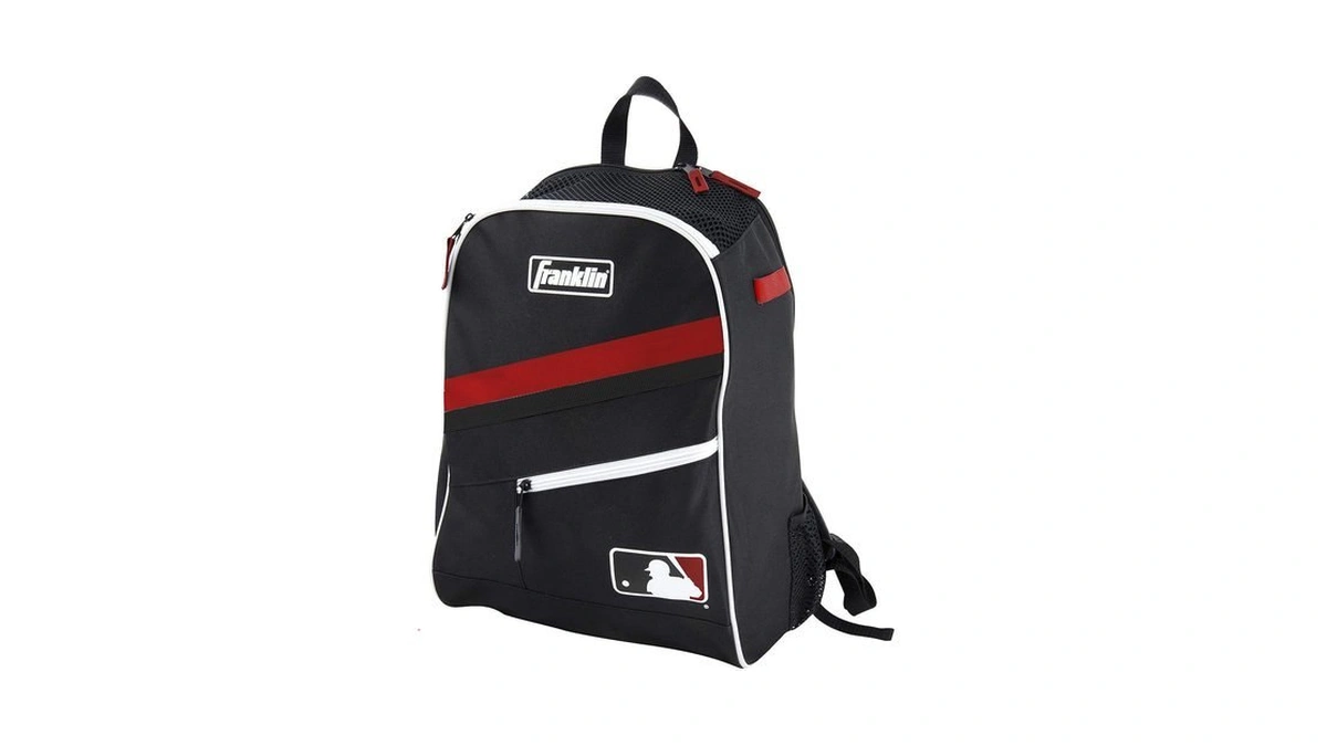 Franklin Sports Mlb Youth Baseball Batpack Backpack Bag - Black/red/white