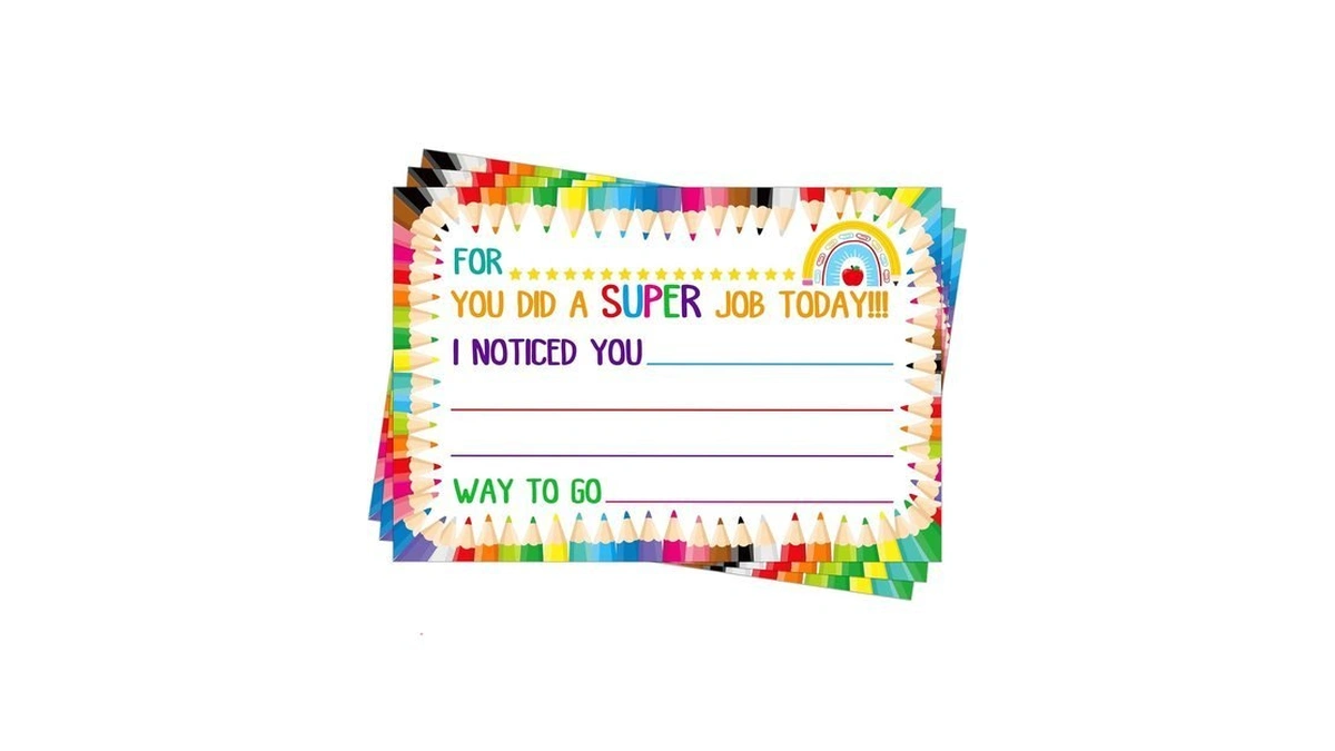 Petcee 50pcs Good Behavior Cards - Teacher Mail Classroom Incentive