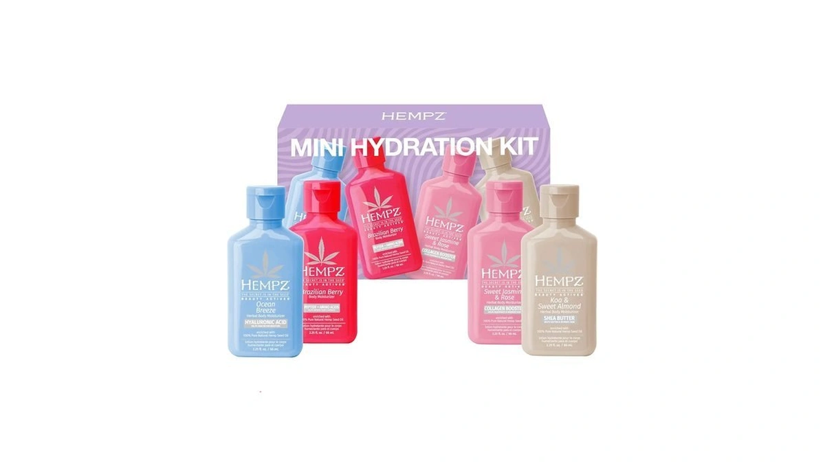 Hempz Mini Moisturizer Set, Hydrating Lotion Kit For Body And