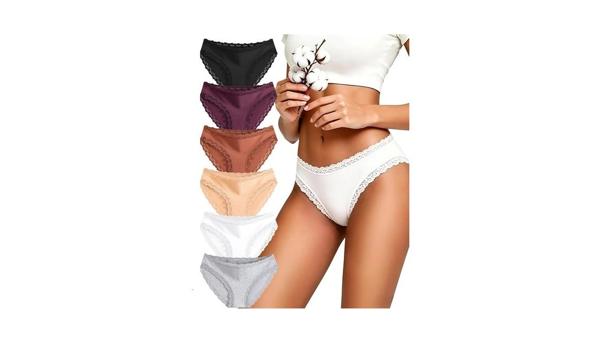 Ready To Love Cotton Underwear For Women 6 Pack Lace