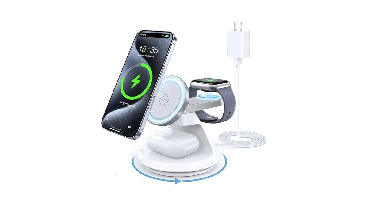3 In 1 Charging Station For Apple Magsafe Charger Compat,