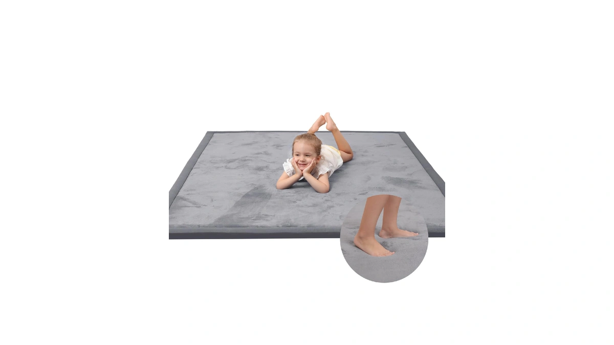 Huloo Sleep Large 1.3" Thick Baby Play Mat For Floor,