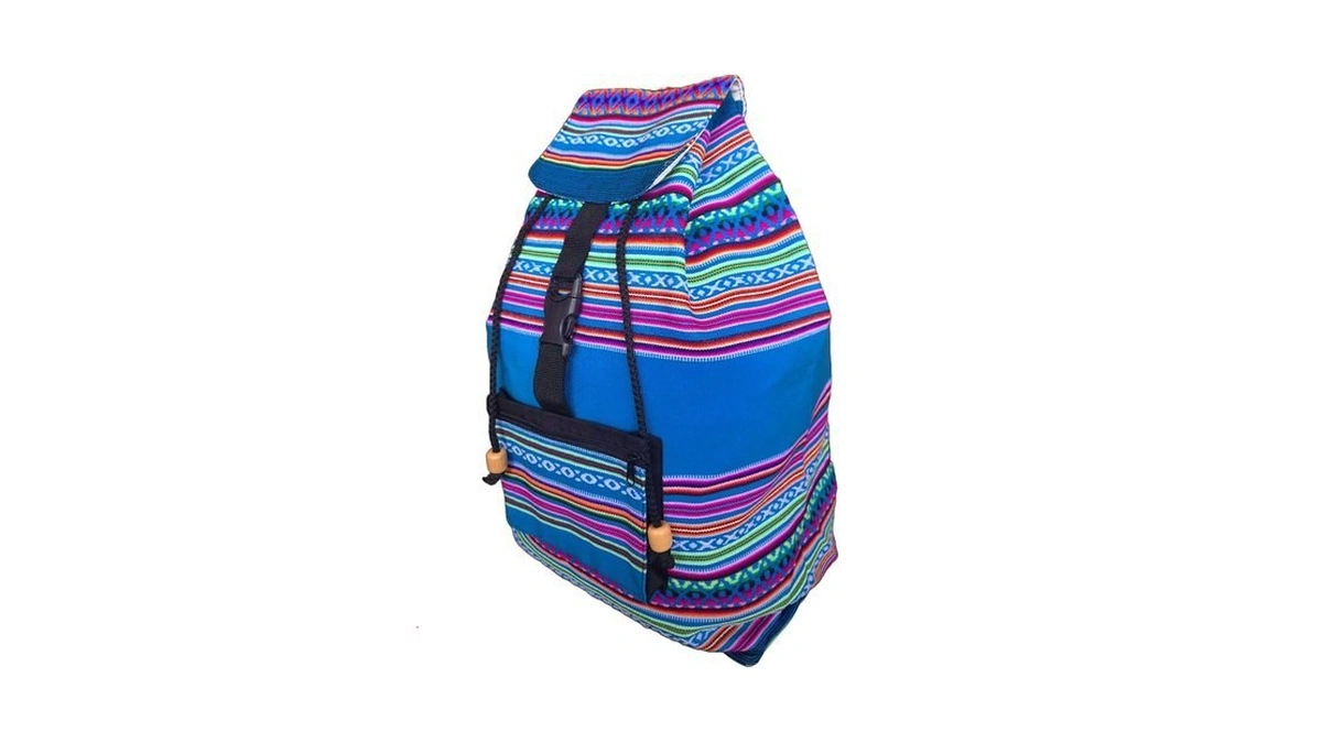Lucio Fabrics Unique Native Peruvian Bag - Vibrant Colorful Lightweight