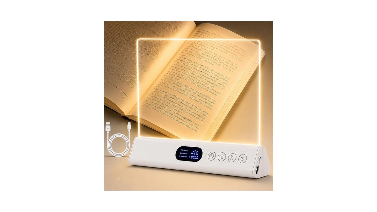 Flat Book Light Page For Reading, 2500mah Rechargeable Reading Light