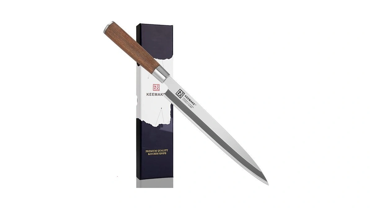 Keemake Sashimi Sushi Knife Japanese - 9.5 Inch Yanagiba Knife
