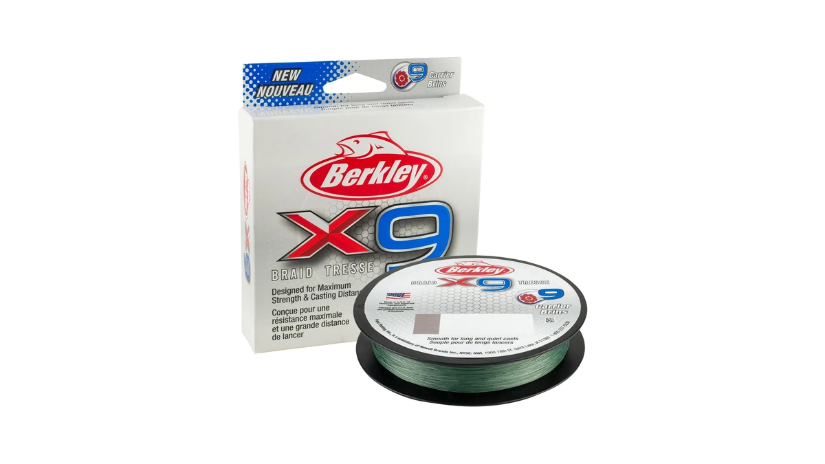 Berkley X9 Braid Superline, Low-vis Green, 8lb Test | 20