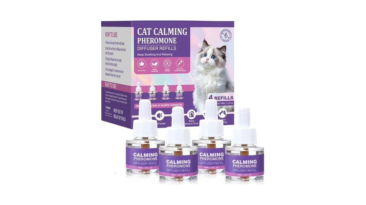 Cat Calming Pheromone Diffuser Refills 4 Pack Anxiety And Stress