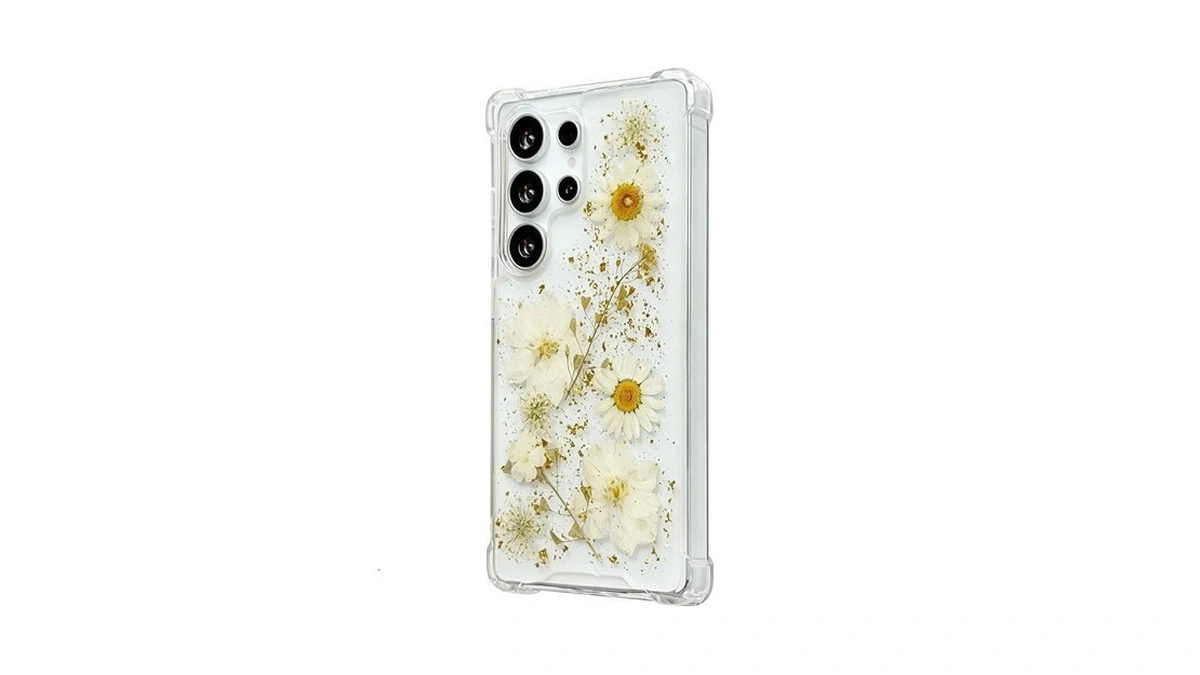 Asonce Cute Real Flowers For Samsung Galaxy S26 Ultra Case