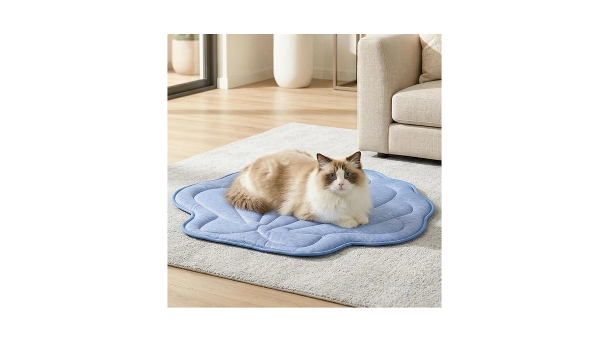Cozy Bliss Cute Shell Shape Cooling Mat For Medium Dogs,