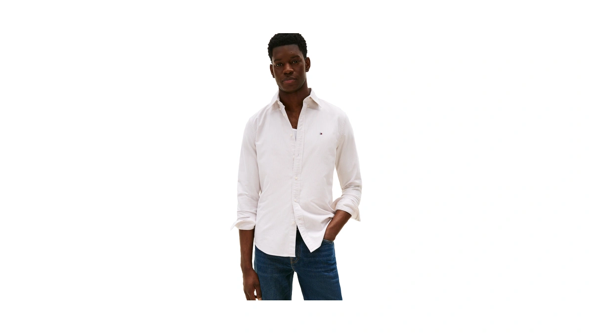 Tommy Hilfiger Men's Long Sleeve Oxford Shirts In Regular Fit,