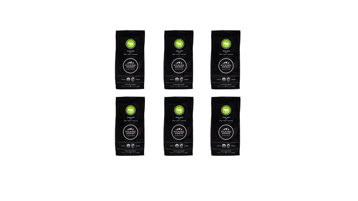 Kicking Horse Coffee, Kick Ass, Dark Roast, Whole Bean, 10