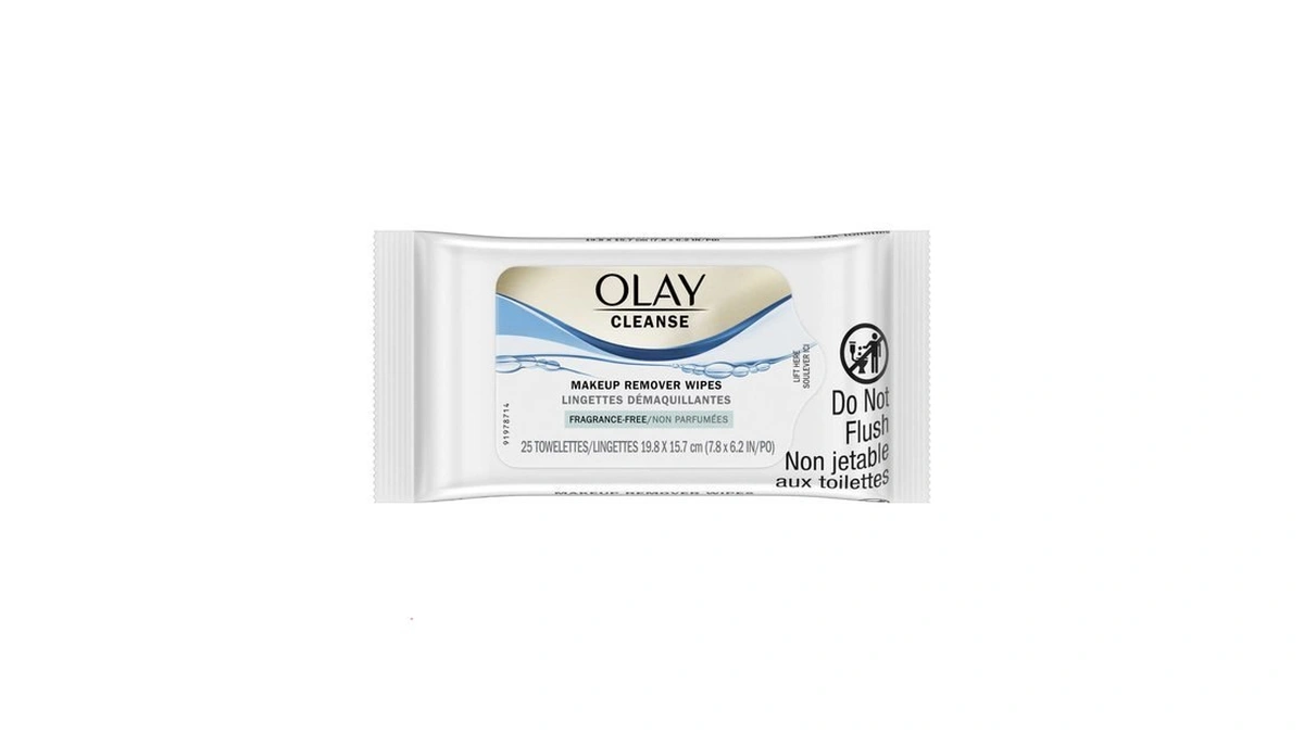 Olay Cleanse Makeup Remover Wipes, Fragrance Free, 25 Count