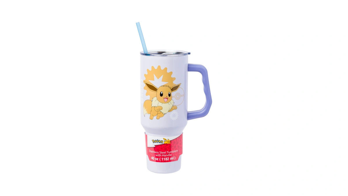 Silver Buffalo Pokémon Eevee, Stainless Steel Tumbler, 40oz