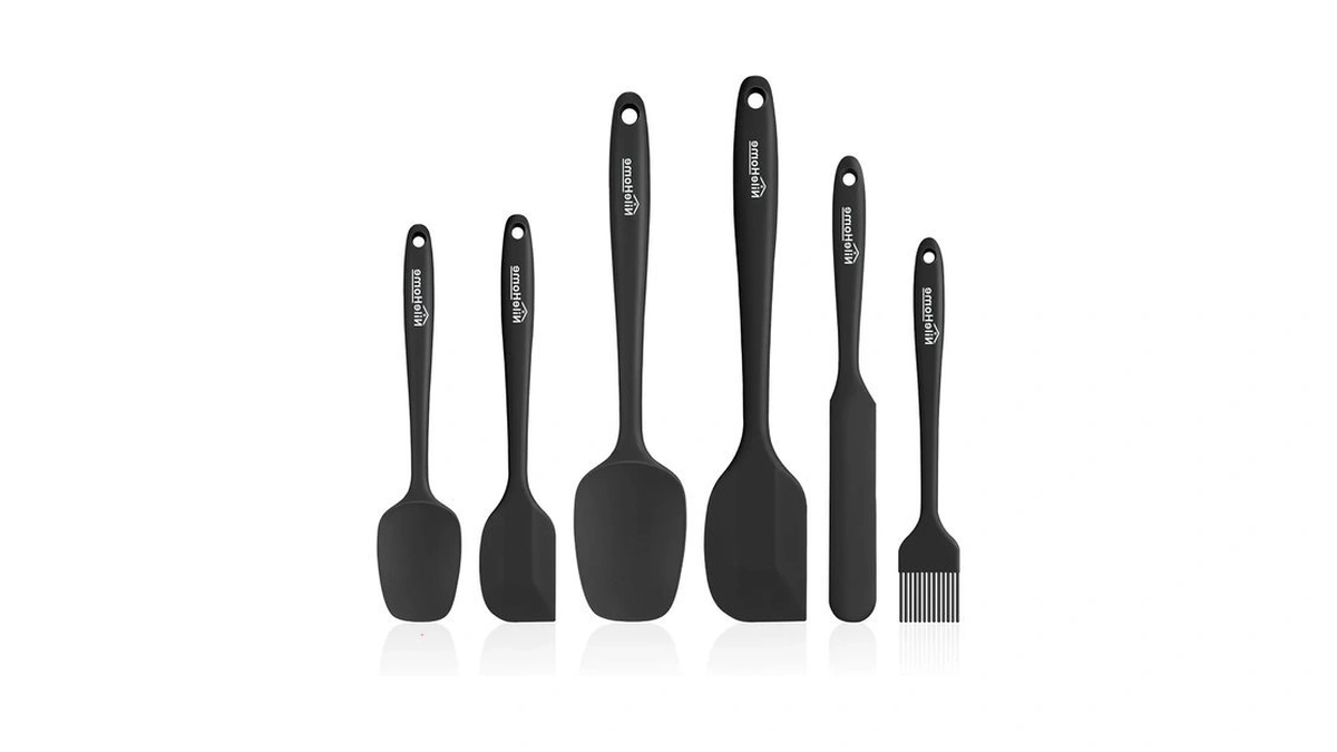 Nilehome Silicone Spatula Set, 6 Pieces Food Grade Kitchen Utensils