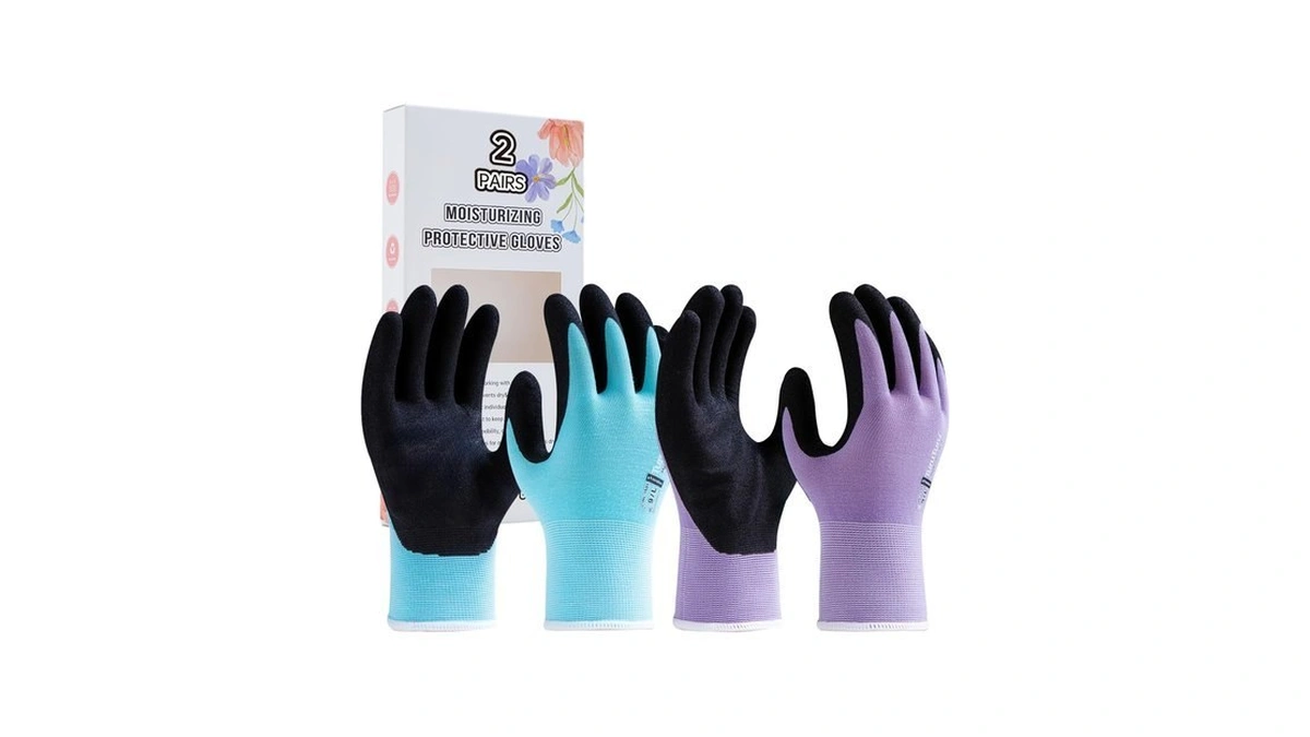 Handlove Gardening Gloves For Women,2 Pairs,medium, Blue&purple