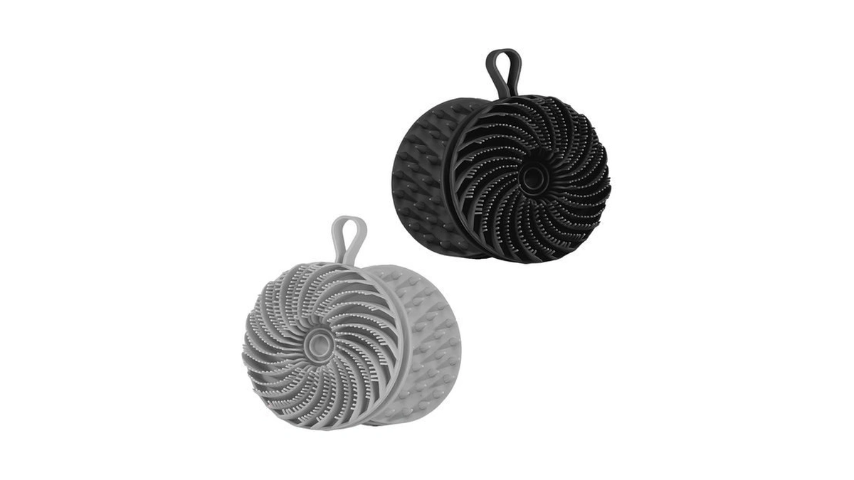 Merleu 2 Pcs Larger Silicone Body Scrubber&scalp Massager Hair Growth,dual