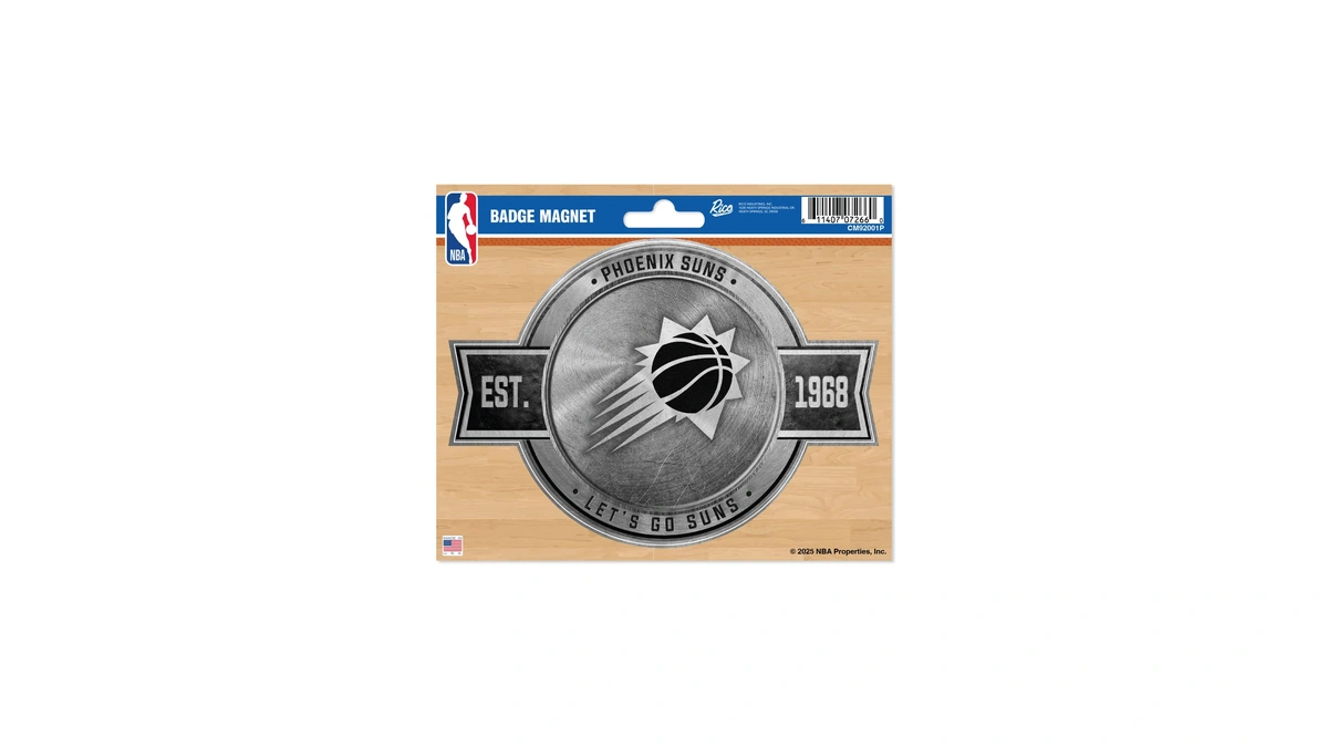 Rico Industries Nba Basketball Phoenix Suns Pewter Design Badge Magnet