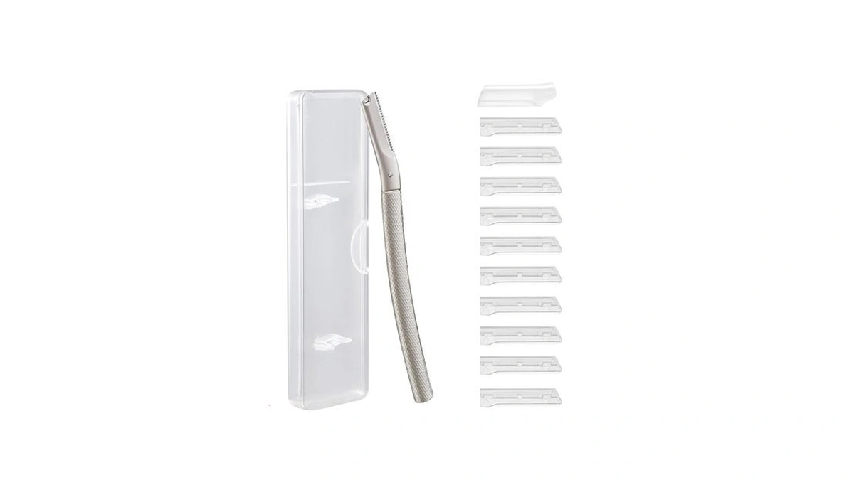 Boxedhome Eyebrow Razor With 11 Blades & Travel Case For