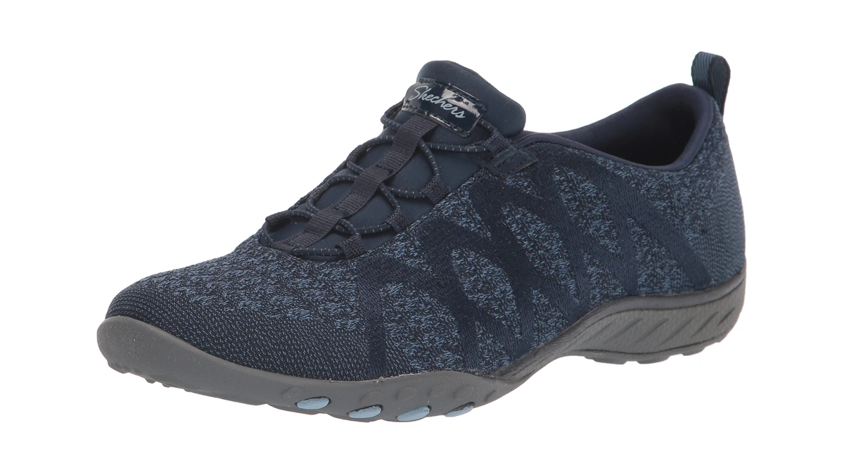 Skechers Women's Breathe Easy - Infi Knity, Navy, 6 M