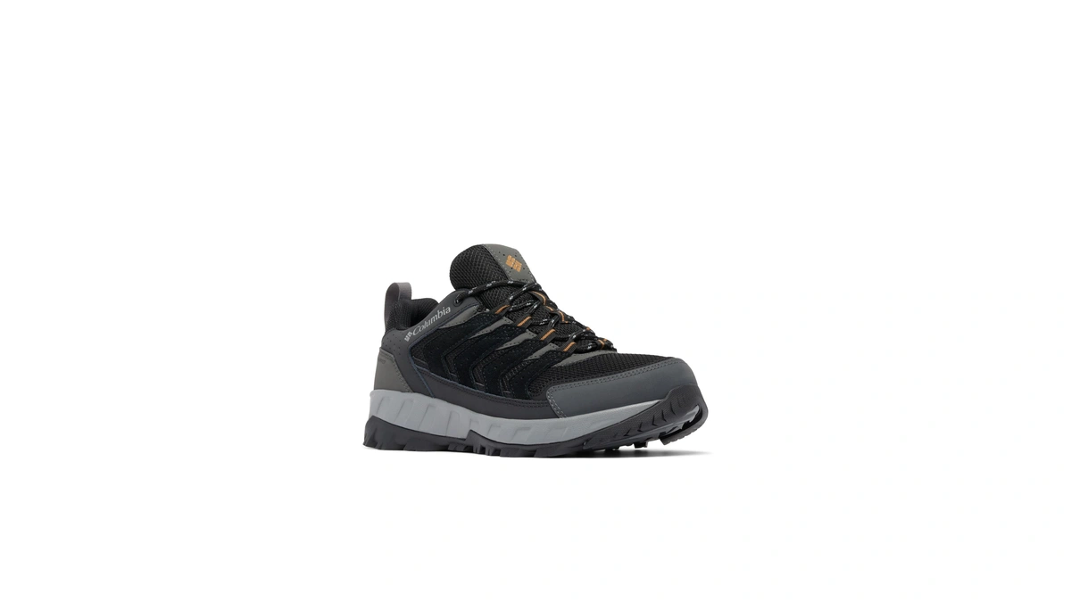 Columbia Men's Strata Trail Low Waterproof, Black/elk, 7 Wide